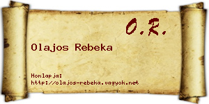 Olajos Rebeka névjegykártya